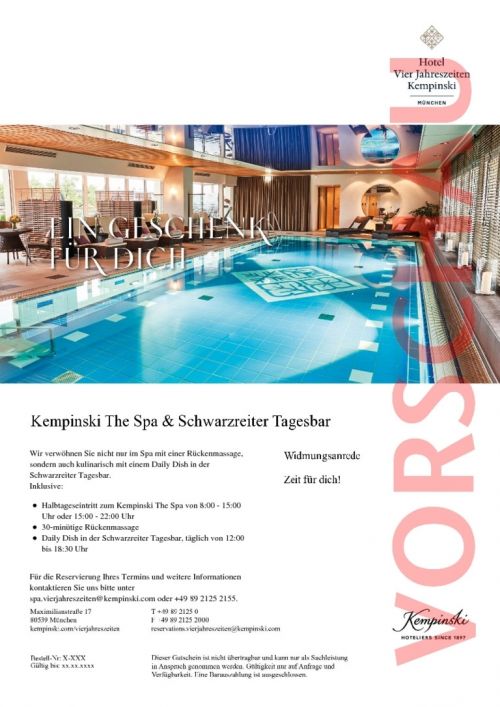 Kempinski The Spa & Schwarzreiter Tagesbar